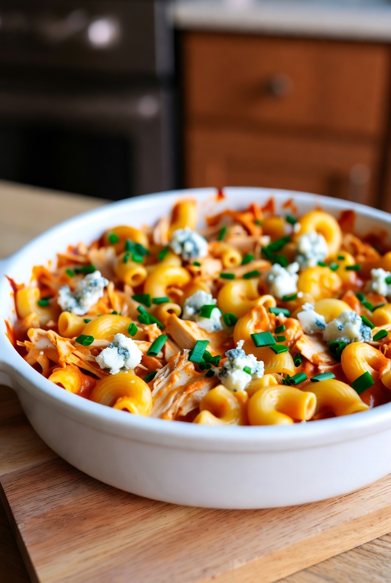 Buffalo Chicken Pasta Bake