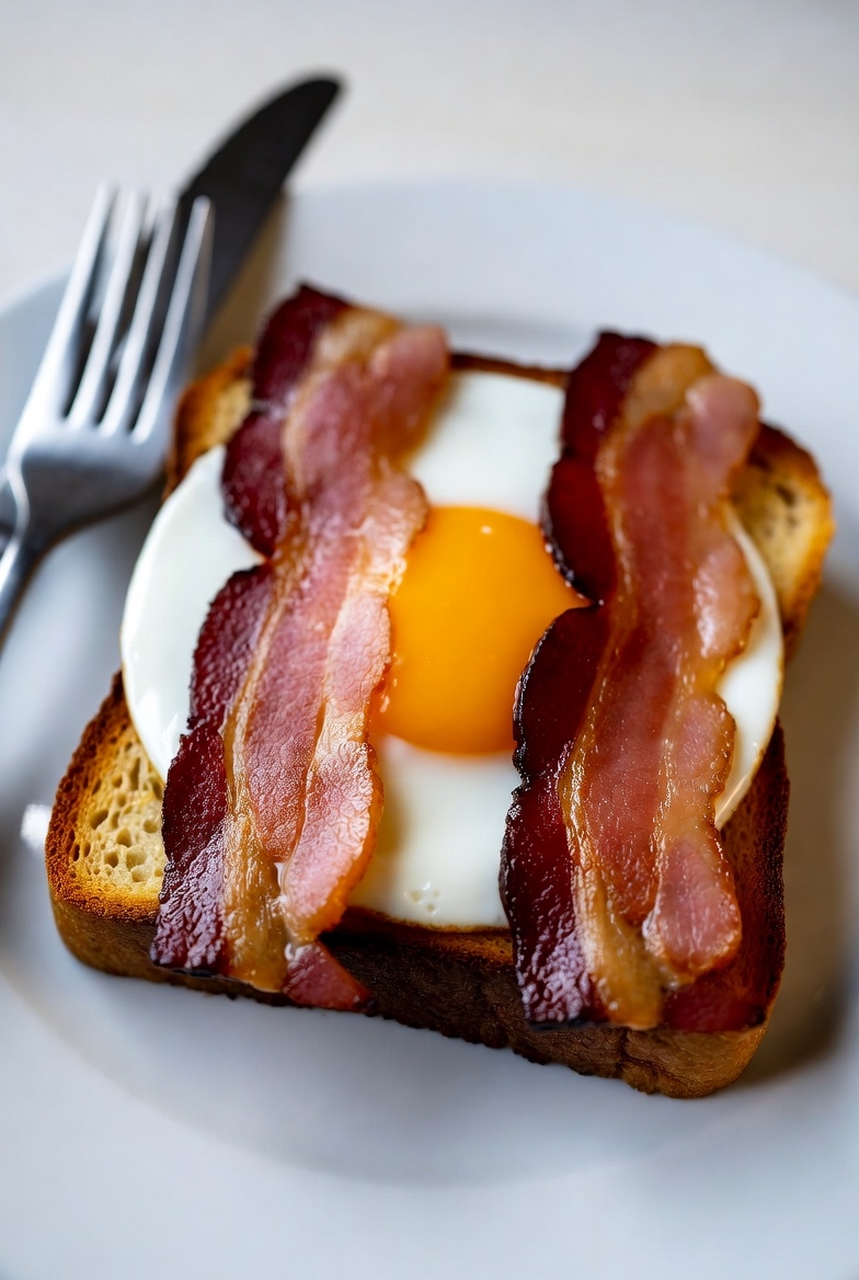 Egg and Bacon on Toast