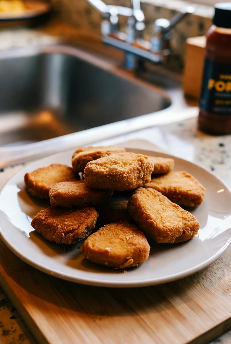 BBQ Chicken Nuggets with Cottage Cheese BBQ Ranch